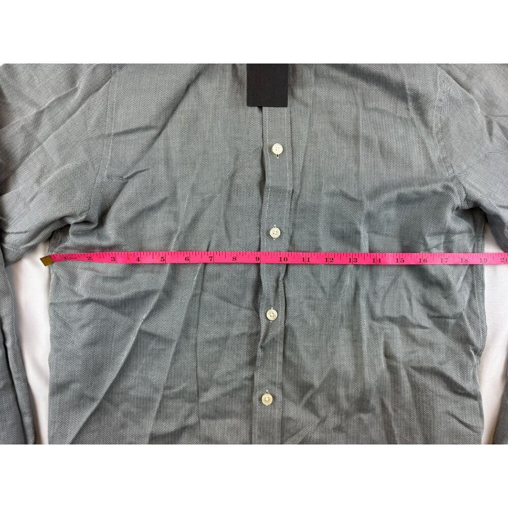 NWT Ted Baker Crotone Long Sleeve Herringbone Shirt Size 3 (M) Regular Fit in LT - Picture 14 of 15
